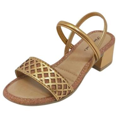 Imagem de Sandalia Infantil Menina Salto Conforto Dia a Dia Pink Cats, Rose, 35