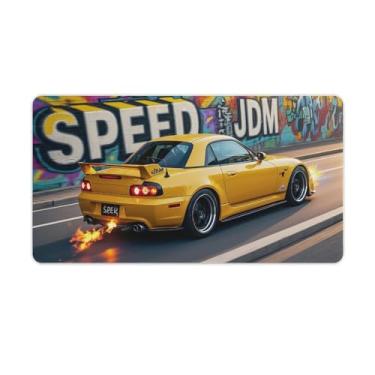 Imagem de HouLaiZhe Speed ​​JDM Car S2000 Spitfire Cool Gaming Mouse Pads JDM Car Desk Pads Grandes Mousepads para teclado de mesa, computador Mat40X75 cm