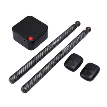 Imagem de Zhjvihx Conjunto de Bateria de Ar Virtual, Baquetas Eletrônicas Com Detecção de Movimento 3D Com Pedais e Conversor de áudio, para Prática Silenciosa