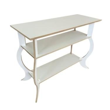 Imagem de Lúdica Artes - Aparador Mdf Branco Casa Linda 100x40 Altura 80 Cm