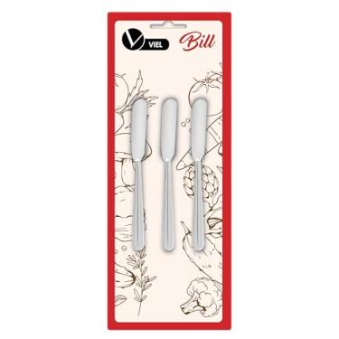 Imagem de Espátula P/Manteiga e Patê em Aço Inox c/3 peças Viel