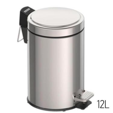 Imagem de Lixeira Inox C/Pedal 12L Tramontina Brasil Com Cesto Removível, Prata