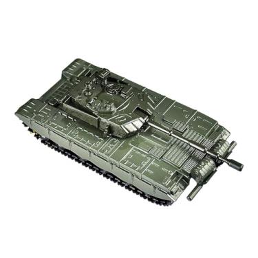 Imagem de TTETTZ Miniatura de tanque T99A em escala 1:52, modelo 4D de tanque com rodas, brinquedo para prateleira.
