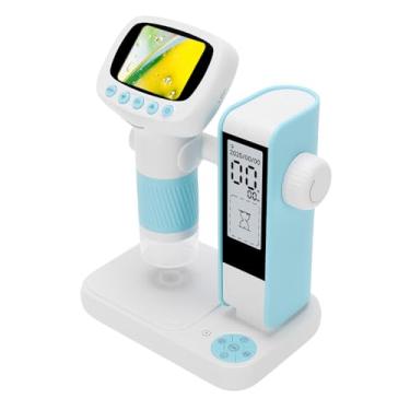 Imagem de Luocute Microscópio Infantil, Microscópio Digital Portátil 1080P HD Com Tela de 2 Polegadas e Luz LED Ajustável, Mesa Portátil 2 Em 1 STEM para Crianças de 3 a 8 Anos
