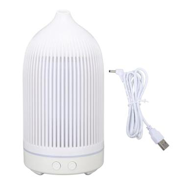 Imagem de GLOGLOW Umidificadores Difusores de Umidificador de óleo Essencial Branco 200ml, Iluminação Multicolorida, Névoa de óleo Perfumado USB Silencioso para Quarto, Aromaterapia, Tecnologia, Super