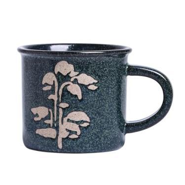 Imagem de Caneca de chá Caneca de café cerâmica média com padrão floral retrô Xícaras de café