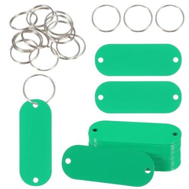 Imagem de PATIKIL 20 peças em branco para estampagem de metal, etiquetas de nome de 5 cm de aço inoxidável, etiquetas de metal, disco de placa com 2 furos, chaveiro para gravação a laser, etiquetas de coleira