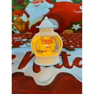 Imagem de DECORAÇÃO LUMINÁRIA ENFEITE NATALINO LAMPARINA DE NATAL LED (Estilo 2 Branco)