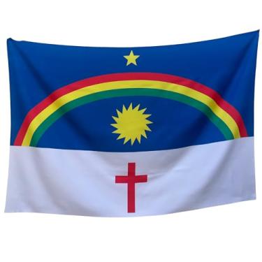 Imagem de Bandeira Decorativa de Pernambuco, 150x100cm, Tecido Oxford Premium, Sublimação a Laser, Uso Interno e Externo, Multicolorido