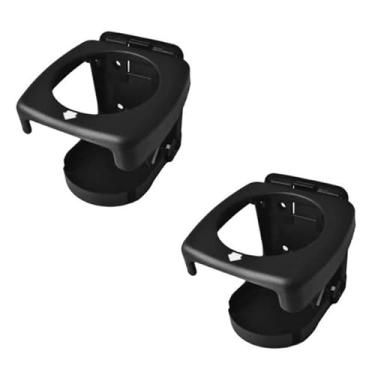 Imagem de Kit 2 Porta Copos Universal para Carro, Preto, Plástico, 10x9,7x11,5cm, Suporte para Latas e Garrafas