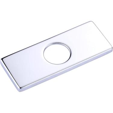 Imagem de Tampa de furo de torneira de pia de 6 pol, escudo de placa de deck para torneira de cozinha - tampa de furo de pia, placas de cobertura de encanamento, placa de deck de 15 cm para torneira de puxar