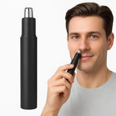 Imagem de Aparador de pelos de orelha e nariz, profissional, sem dor, motor potente com design de lâmina dupla proporciona uma experiência de corte suave (preto)