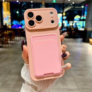 Imagem de HTVJFXCapa com compartimento para cartão para iPhone 11 Pro Max (rosa)