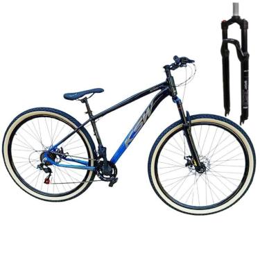 Imagem de Bicicleta Ksw Aro 29  Trava no Ombro 24 Velocidades Pneus Faixa Amarelo-Unissex