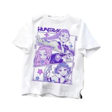 Imagem de Camiseta Infantil De Manga Curta Kpop Demon Hunters, Design De Tigre H