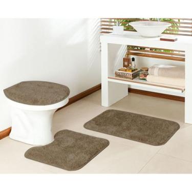 Imagem de Tapete jogo de banheiro 03 peças 100% antiderrapante classic oasis, TR