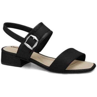 Imagem de Sandália Feminina Preta Elástico Comfortflex 2555303-2-Feminino