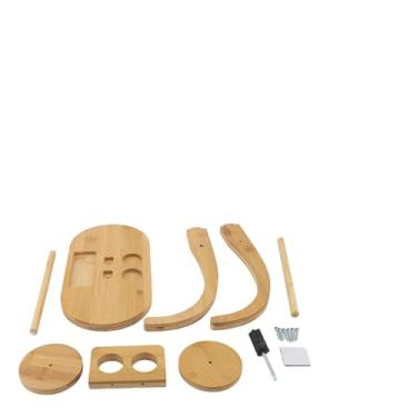 Imagem de Generic Suporte de Suporte de Fio Giratório de Madeira Com Eixo Duplo para tricô de crochê - Feito de Madeira - Adequado para Amantes de crochê 8,27 X 11,22 X 5,67 pol. (natural)