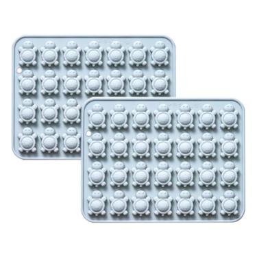 Imagem de 56 formas exclusivas de silicone em forma de tartaruga pequena para doces e chocolate, antiaderentes, moldes de cozimento para decoração de bolos, geleia, cupcake, cubos de gelo, 2 unidades
