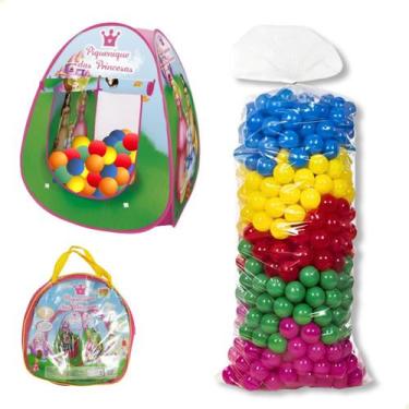 Imagem de Toca Barraca Infantil Dobravel com 100 Bolinhas Coloridas - DM Toys, R