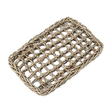 Imagem de GLOGLOW Tapete de Atividade de Ervas Marinhas, Brinquedo de Mastigar Tecido para Animais de Estimação Pequenos, Material Natural Sem Espaço de Jogo Diy para Chinchilas Hamsters Cobaias