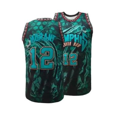 Imagem de Camiseta De Basquete Masculina Verde Sem Mangas Respirável Com Estampa