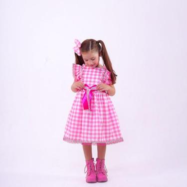 Imagem de Vestido infantil xadrez carolina - MIMOS DA BABIH, Pink, 1 ANO