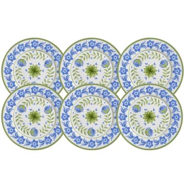 Imagem de Jogo De Pratos Raso Cerâmica 29Cm Kit 6 Pcs Naples Alleanza