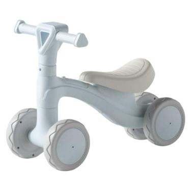Imagem de Bicicleta de Equilíbrio Infantil Sem Pedal Andador 4 Rodas (Azul)