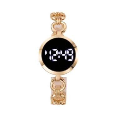 Imagem de Relógio De Pulso Digital Feminino Com Pulseira De Aço E Tela Sensível 