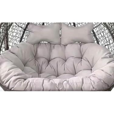 Imagem de Almofadas de substituição para cadeira de balanço dupla em formato de ovo, almofadas impermeáveis ​​para cadeiras suspensas de rede.