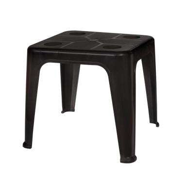 Imagem de Mesa Plástica Pequena de Apoio Com Porta Copos Preta - 15151352 Mor