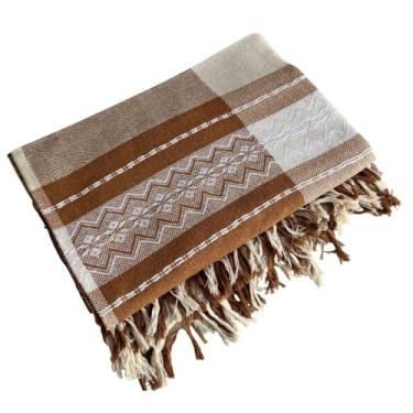 Imagem de Manta Para Sofa Capa De Sofa Gigante Luxo 240 M X 180 M Premium Promocional(CARAMELO CRU QUADRO DETALHE)