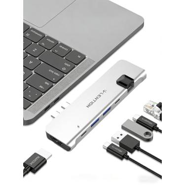 Imagem de LENTION Hub portátil USB C com entrega de energia de 100 W, dados USB C de 40 Gbps, 4K HDMI, 2 USB 3.0 e adaptador Gigabit Ethernet compatível com MacBook Pro 13/15/16 2016-2020, novo Mac Air