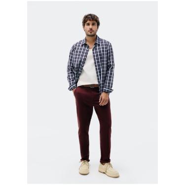 Imagem de Calça Básica Masculina Chino Slim Em Sarja Com Elastano-Masculino