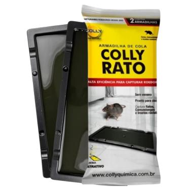 Imagem de Armadilha Adesiva Ratoeira Com Cola Colly Rato - 12 Pacotes Super Colante para Rato Roedores e Insetos