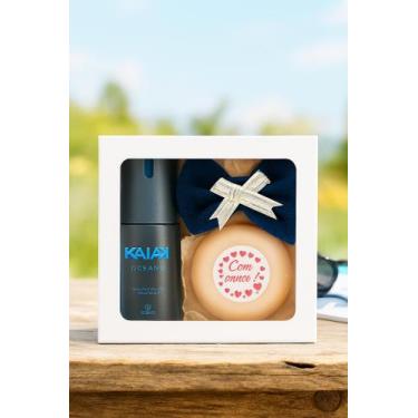Imagem de Kit Natura Kaiak Oceano Masculino Deo Corporal Masculino 100ml + Sabon