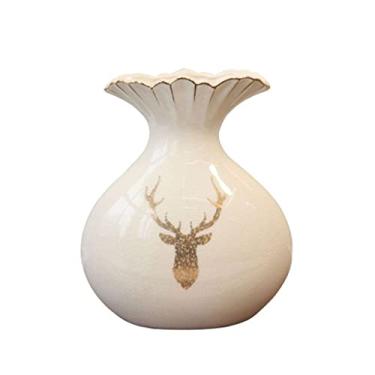 Imagem de Vaso de cerâmica moderno e simples rachado no gelo, enfeite de flores, casa, sala de estar, decoração criativa para mesa de restaurante