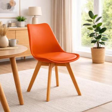 Imagem de Cadeira Colorida De Jantar Com Assento Estofado Cozinha Airbnb Saarine