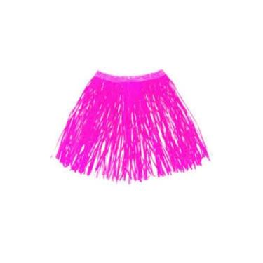 Imagem de Saia Ráfia Neon 40cm Laranja - Festa Carnaval - Genérico, Rosa
