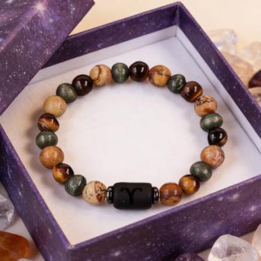 Imagem de Pulseiras elásticas para mulheres, homens, olho de tigre natural, lápis-lazúli, contas de cristal, pulseiras elásticas para alegria, felicidade, prazer, joias empilháveis para homens, pulseiras