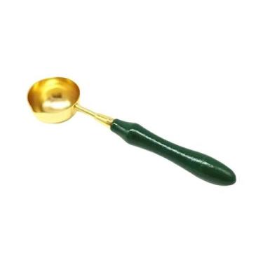 Imagem de Conjunto De Carimbos De Cera Com Colher, Panela Para Lacre, Cabo De Ma