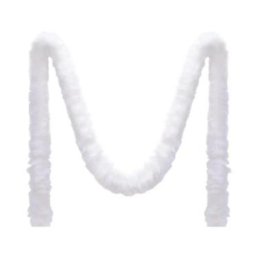 Imagem de Faixa Decorativa De Pelo De Coelho Verde E Branco Para Natal 1/5/10m P