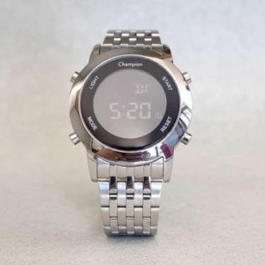 Imagem de Relógio digital prata Champion original Led 38mm CH48091Q-Masculino