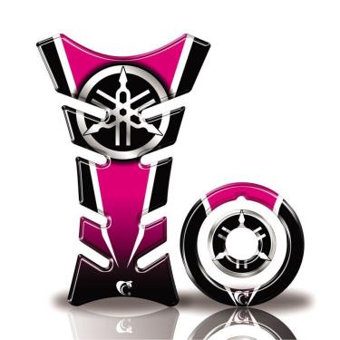 Imagem de Kit Protetor Tanque Adesivo Moto Yamaha Factor 125/150 Até Ano 2016 Rosa Rosa
