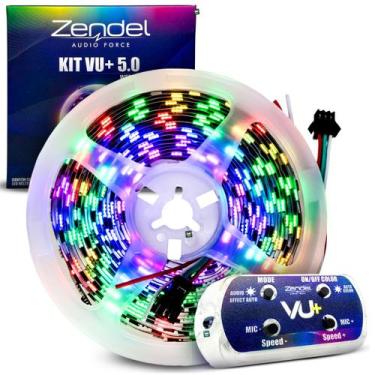 Imagem de Kit Central Vu+ Fita LED RGB Digital Ritmico Strobo 2,5m ou 5m Zendel,