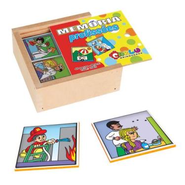 Imagem de Memória Profissões Jogo Pedagógico Lúdico Brinquedos Educativos de Mad