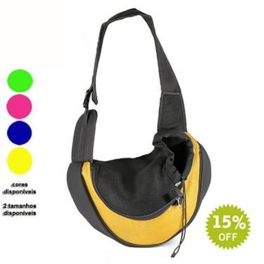 Imagem de Bolsa Tira Colo Para Transporte De Pets Até 9 Kgs Verde -Gde