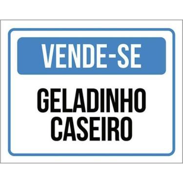 Imagem de Kit 5 Placas Vende-Se Geladinho Caseiro 27X35 - Sinalizo