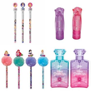 Imagem de Caneta, Lapiseira, Borracha, Fita Corretiva Princesas - Tris